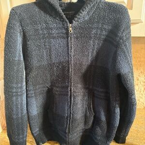 Barefoot Dreams Men's CozyChic Men's Plaid Zip Up Hoodie